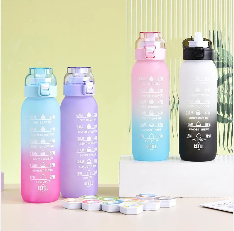 Flavored Water Bottle with Flavour Pods Air Water Up Scent Fruit Flavor Bottle Frosted Air Starter Up Set Water Cup for Fitness