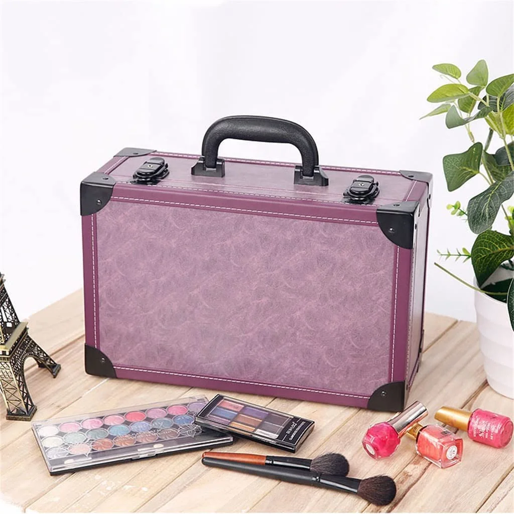 Travel Makeup Artist Beauty Nail Suitcase Organizer with Cosmetics