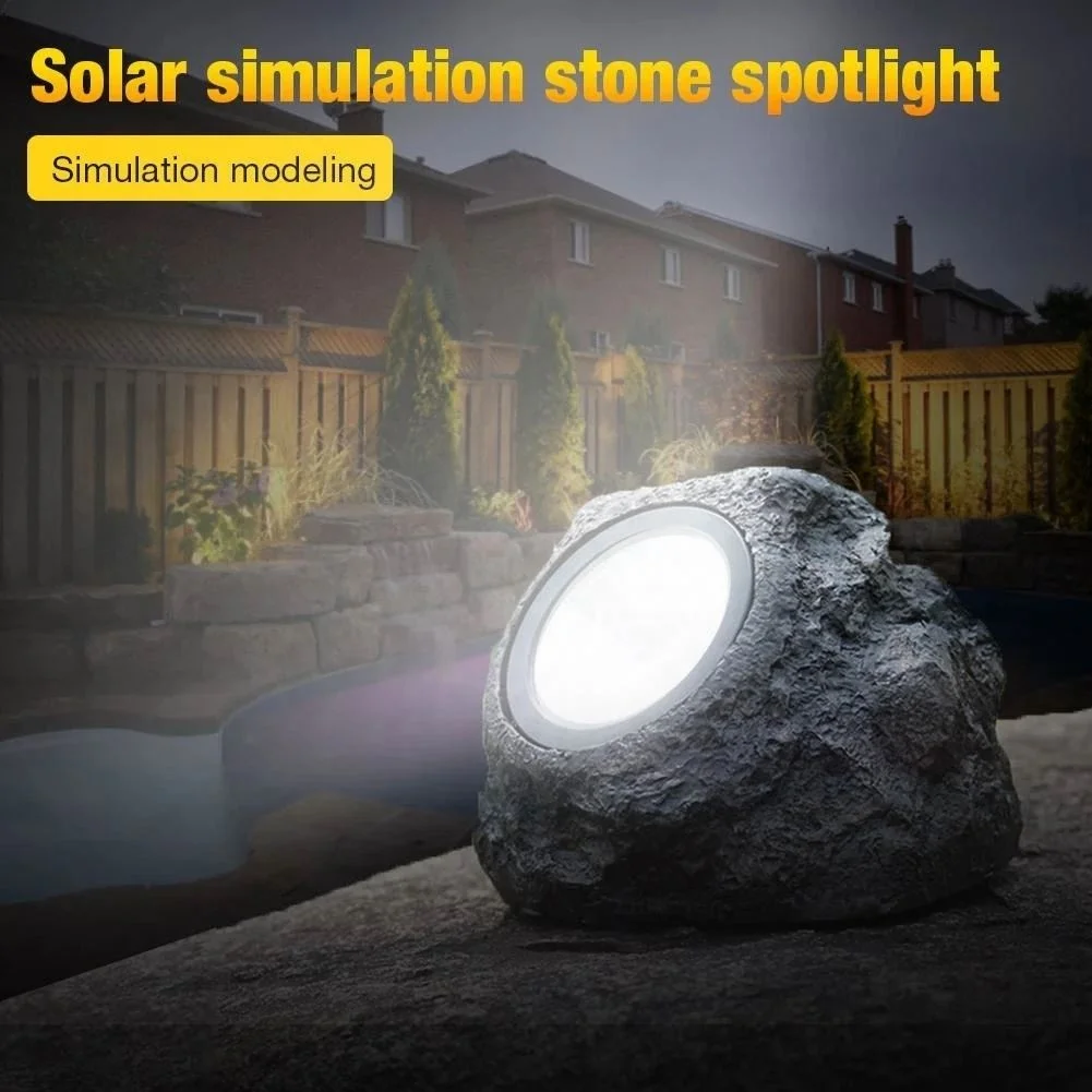 Shingel Mini Solar Path Lights LED ground Landscape Stone Rack decoration outdoor pathway lights solar Simulation stone lamp