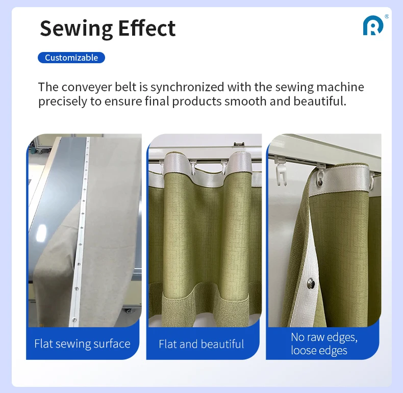 Labor-saving double needle sewing machine head S FOLD curtain sewing machine