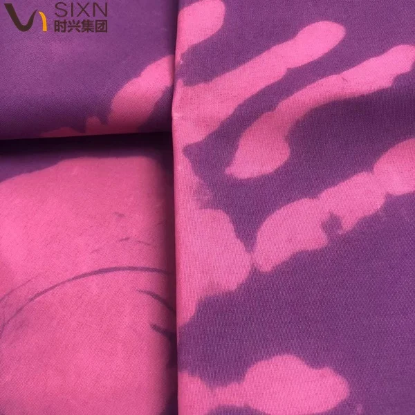 Purple To Pink Color Changing Beach Pants Fabric Temperature Sensitive 100% Polyester Peach Skin Fabric For Dress