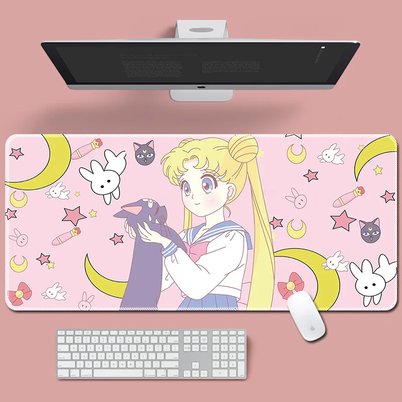 Top quality computer game mat with edge black mouse pad locking anti slip neoprene mousepad