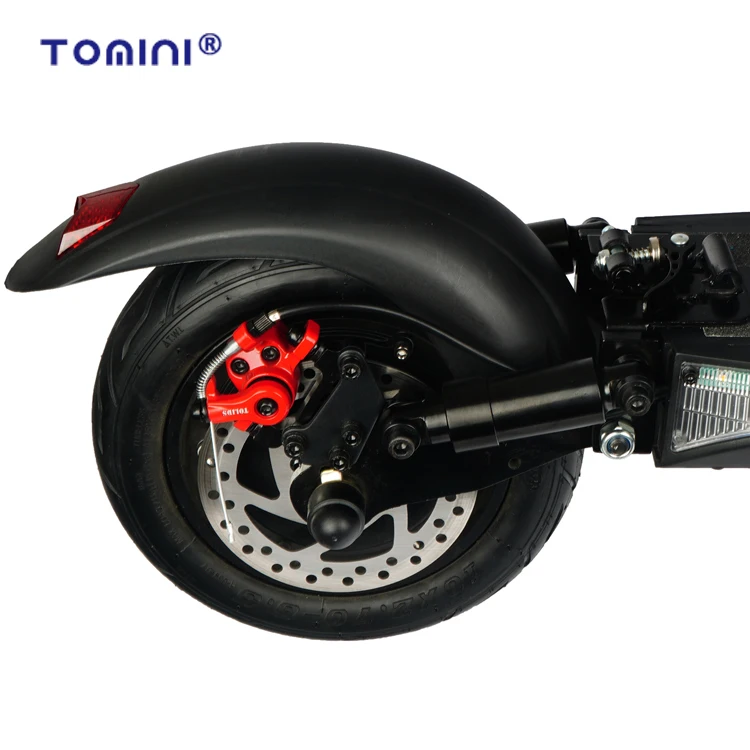 Tomini Dual motor 10 inch fat tire 60 km/h fast speed electric scooter 1000w 48v folding scooters
