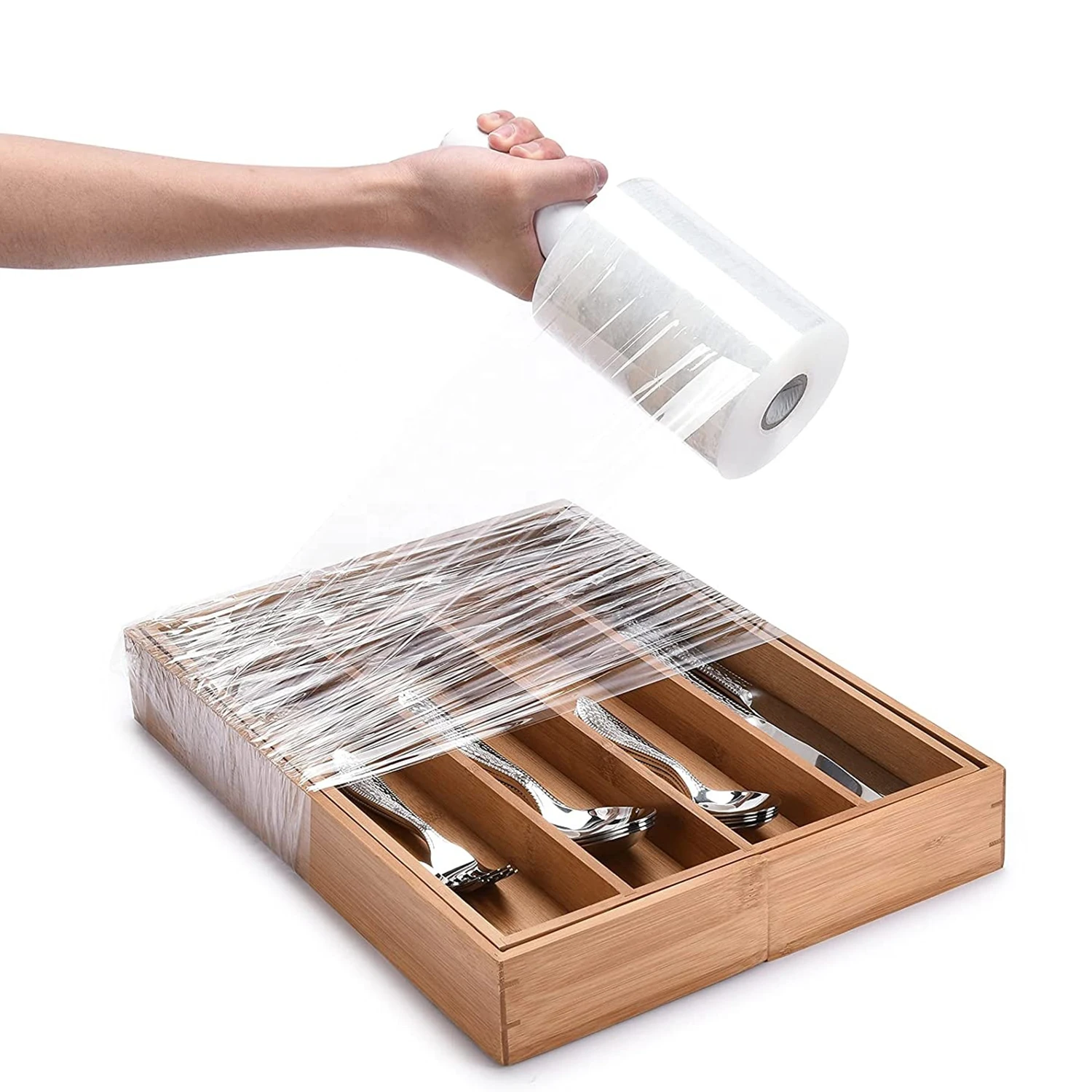 Sample Film High Flexibility Moistureproof Clear Color Roll LLDPE Stretch Film for Packaging