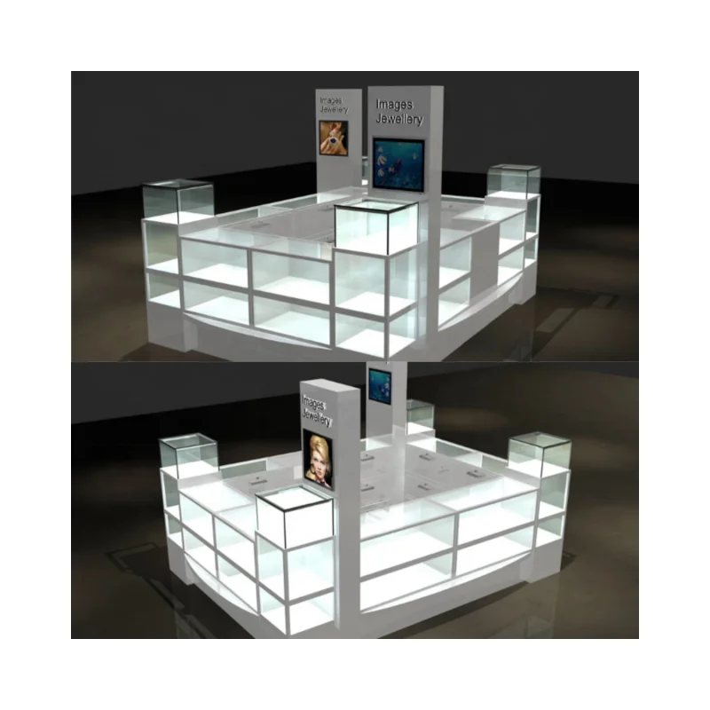 wholesale modern retail small top aluminum front case desk jewel display counter kiosk jewelry store with glass