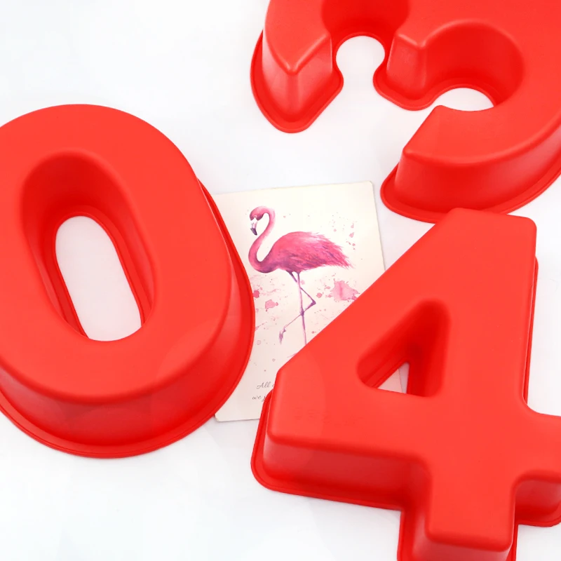 286 10 inch digital number shape silicone cake mold creative cake mold DIY baking cheese silicone mold cake bake base home use