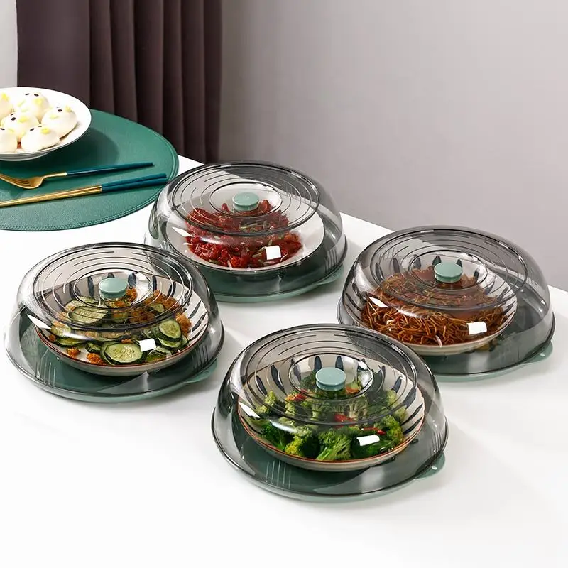 Hot Selling Eco Friendly Kitchen Transparent Stackable Food Rack Plastic Dust Proof Insulation Food Cover