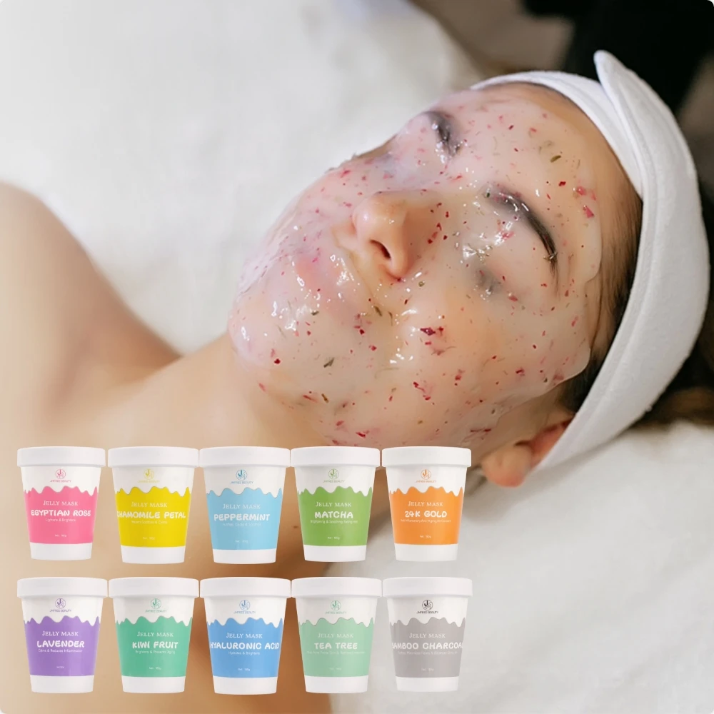 JMFREE Private Label Brightening Moisturizing Smoothing Whitening Face Mask Gel Beauty Salon Hydro Jelly Mask Powder