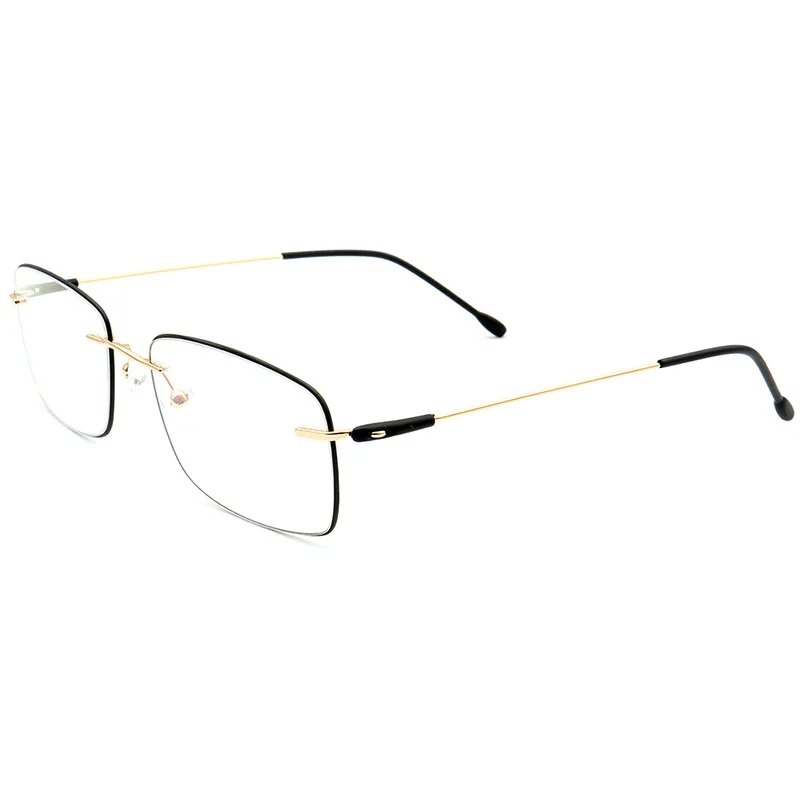 Best Grade Rimless Titanium 1.61 Blue Cut RX Lens Prescription Glasses Optical Frames Myopia Prescription Eyeglasses Glasses