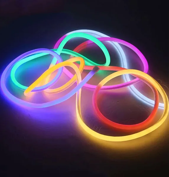 colorful lighting flex 12V red Pink Orange Ice Blue warm white cut Silicone LED neon light strip rope for DIY christmas lig
