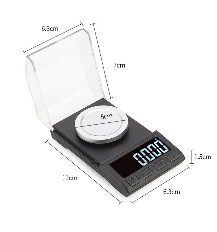 High Quality Mini Weigh Scale 10G 20G 50G 100G 200G Digital Jewelry Pocket Weighing Accurate 0.001G Carat Scales