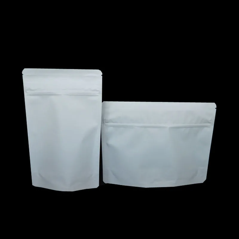 Spot wholesale double zipper blackwhite plastic smell proof child protective plastic packaging polyester film zipper bag