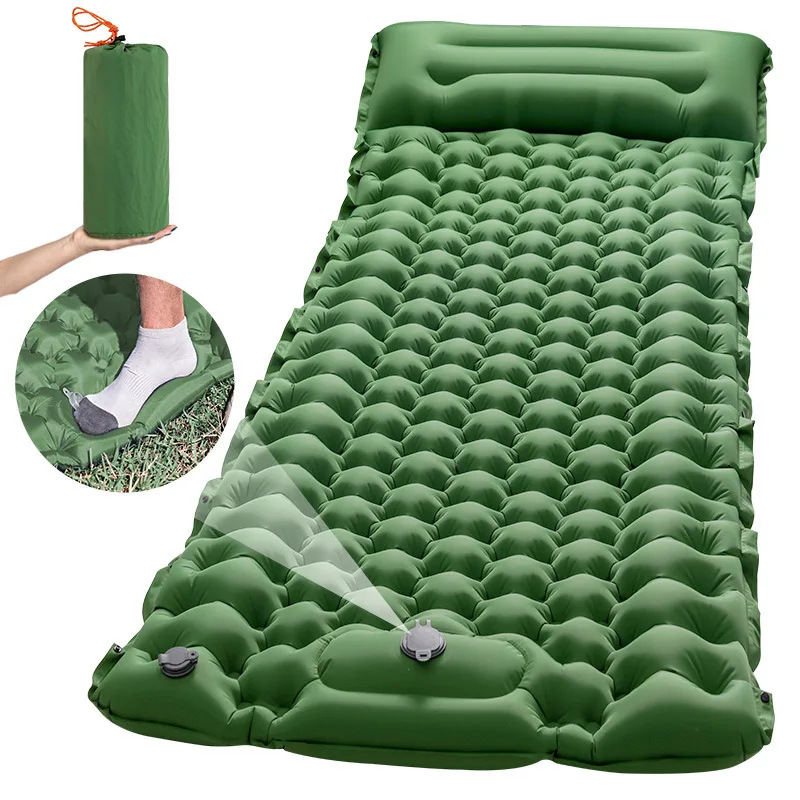 Outdoor Travel Camping Portable Waterproof Tpu Durable Single Double Folding Mat Insulated Self Inflating Sleeping Pad