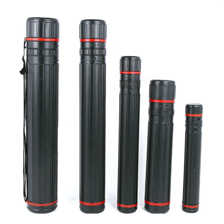 Factory Custom Diameter 65~125MM Long 450~1350mm Multipurpose telescopic portable plastic drafting storage drawing tube
