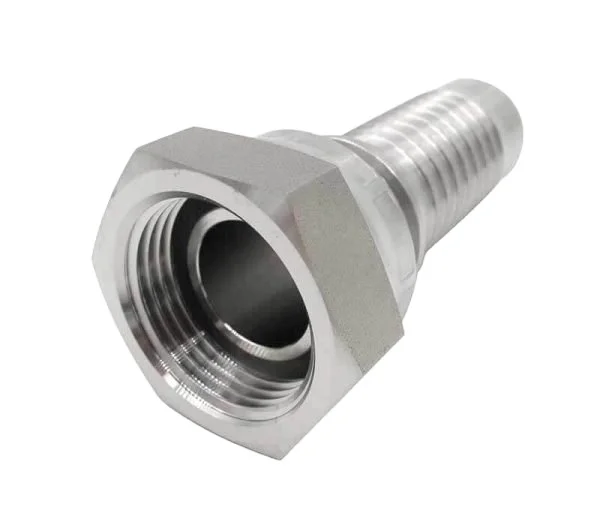 Stainless steel Straight  BSP female 60 degree cone hose fitting swaged style