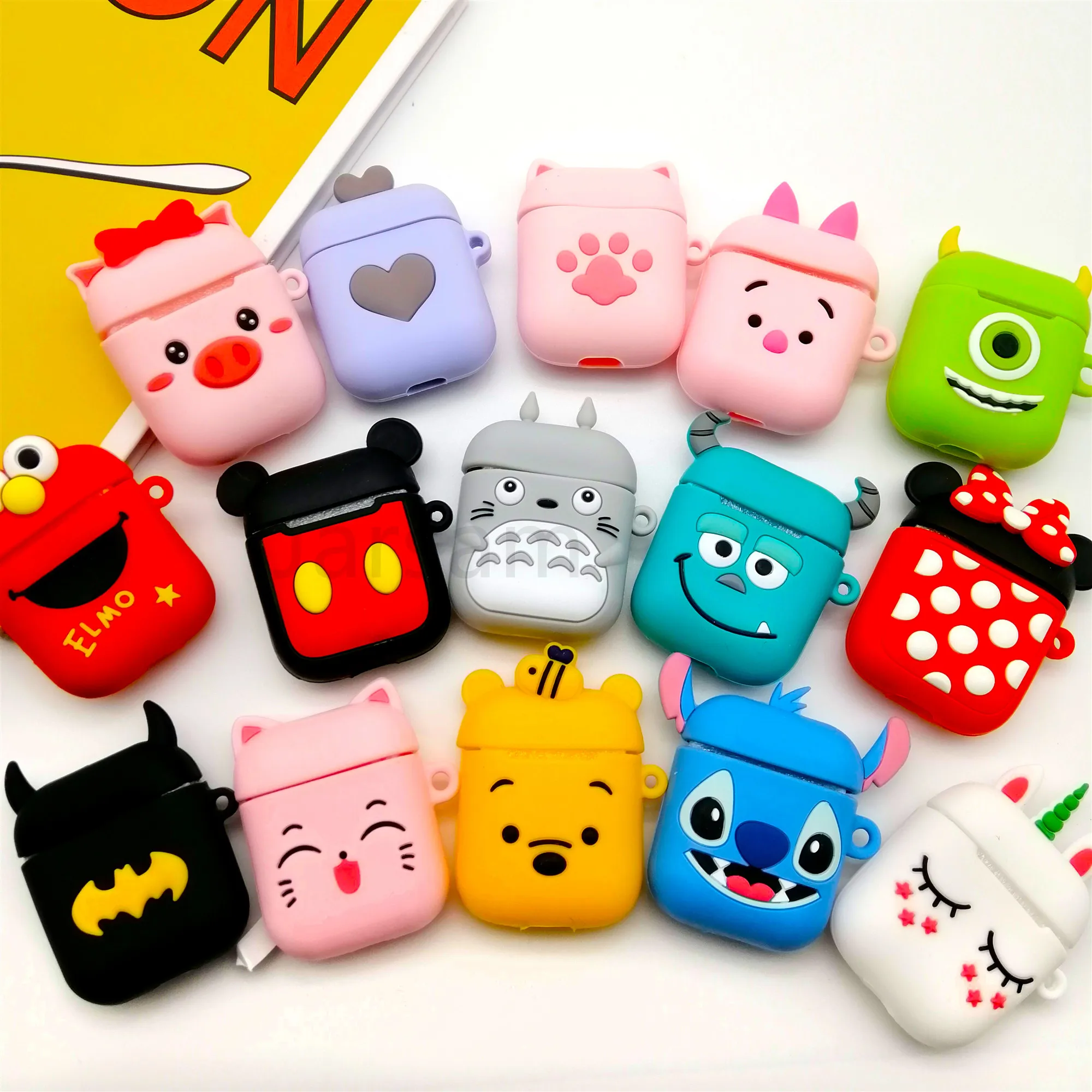 Cute Soft Wireless Earphone Case For Apple AirPods 2 Silicone Charging Headphones Case