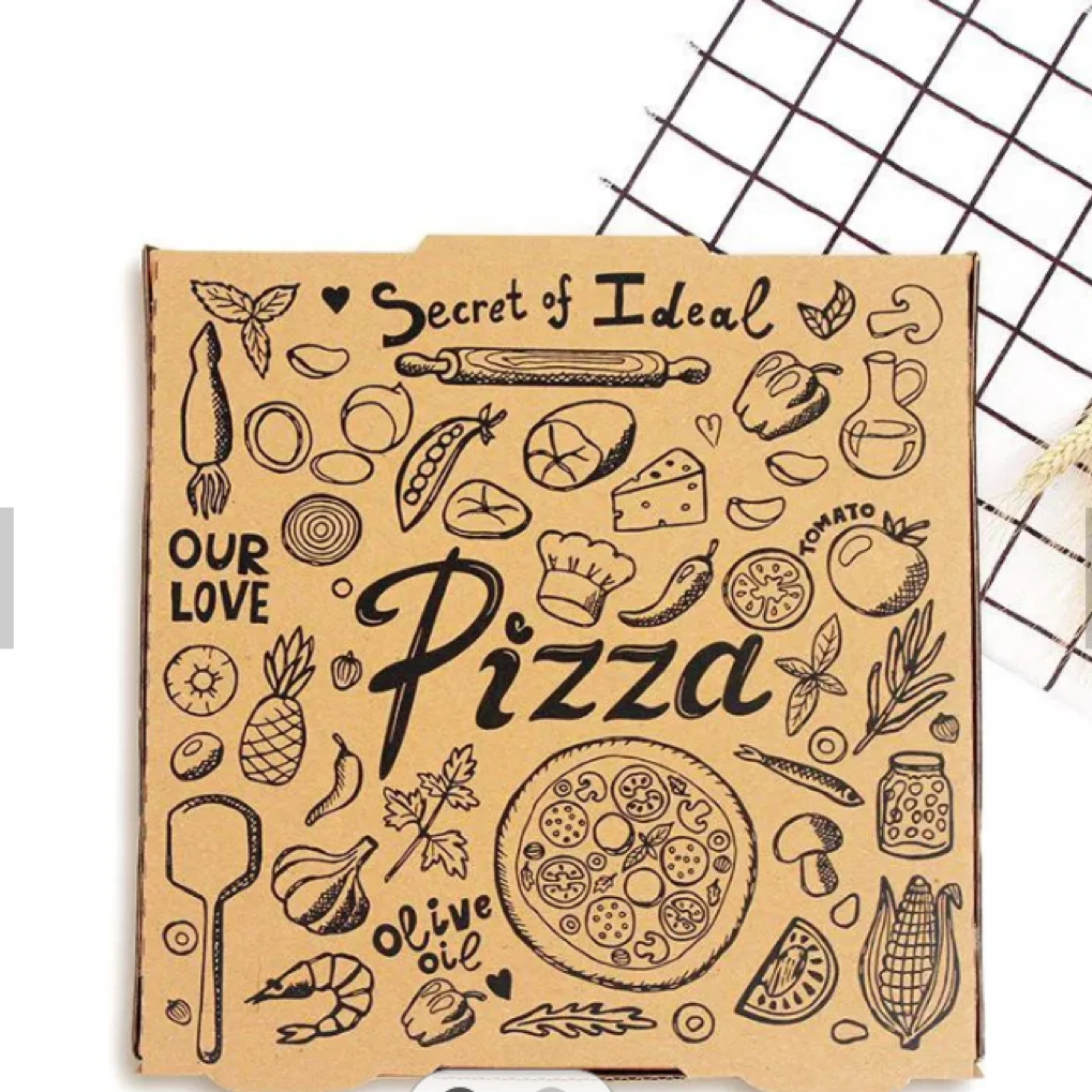 wholesale High quality take away customized printing pizza box 14 inch Paper Pizza Box with logo