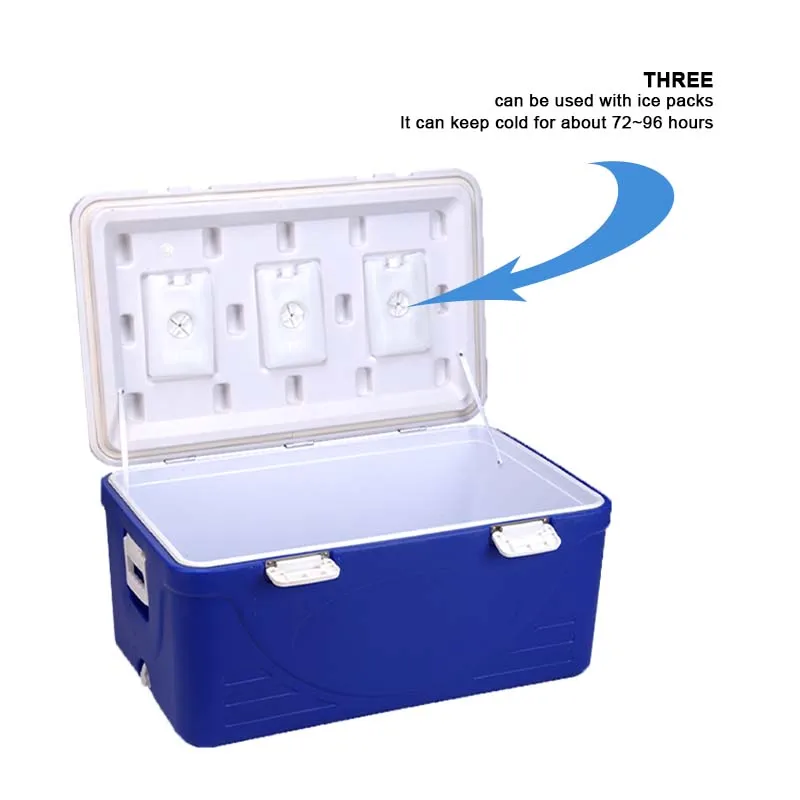 Пластиковый охлаждающий контейнер для кемпинга с изоляцией объем 110 л