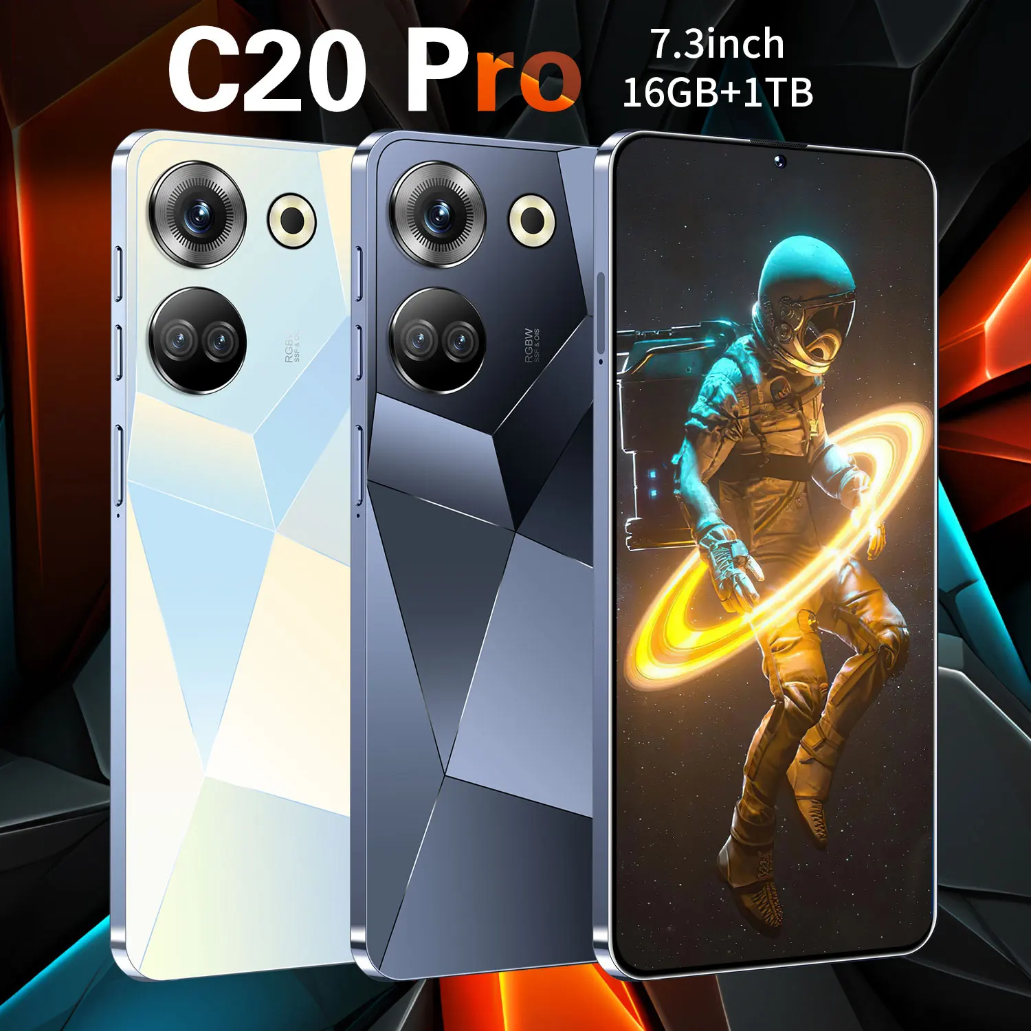 Новый смартфон C20 Pro 512G 7 3 дюймов Оригинальный 5G сотовый телефон Android Celular низкая цена