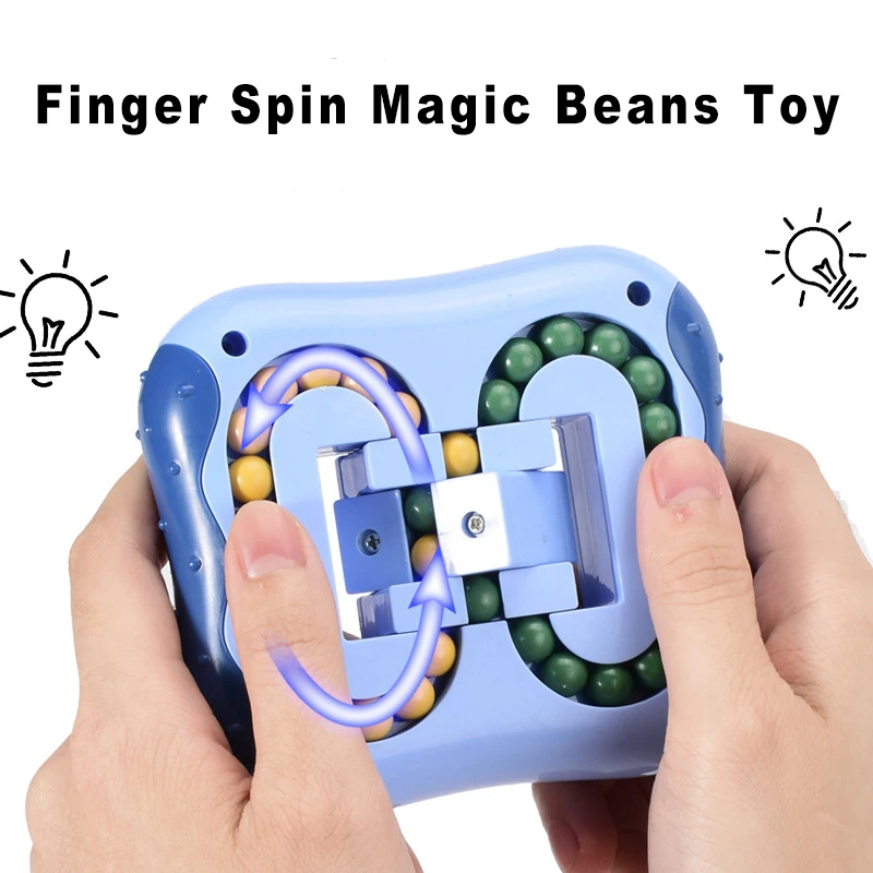 Hot Stress Release Toy Spinner Puzzles Cube Decompression Fingertip Toy Finger Spin Magic Beans Toys Magic Bean Rotating Cube