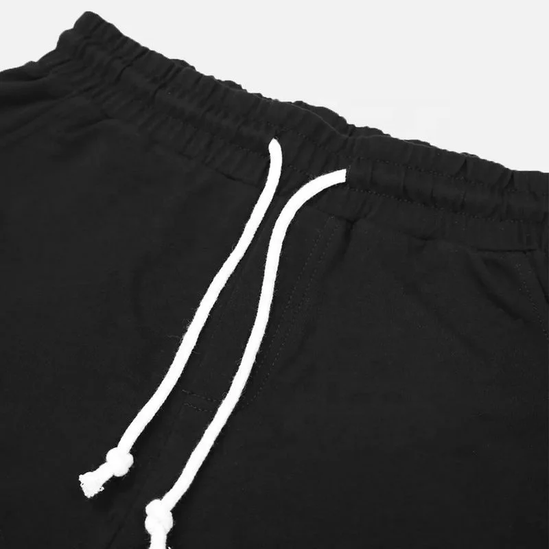 Mid-length drawstring waist 95% cotton 5% spandex shorts for men