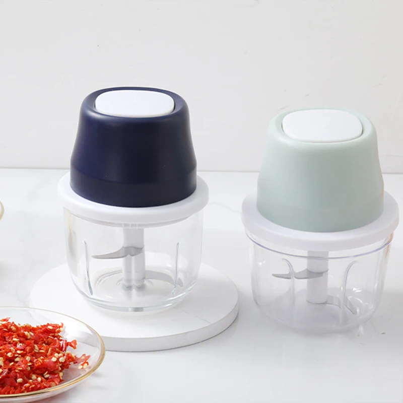 Custom Kitchen Accessories Wireless Vegetable Cutter Meat Food Chopper Mini Electric Garlic Crusher Chili And Ginger Crusher