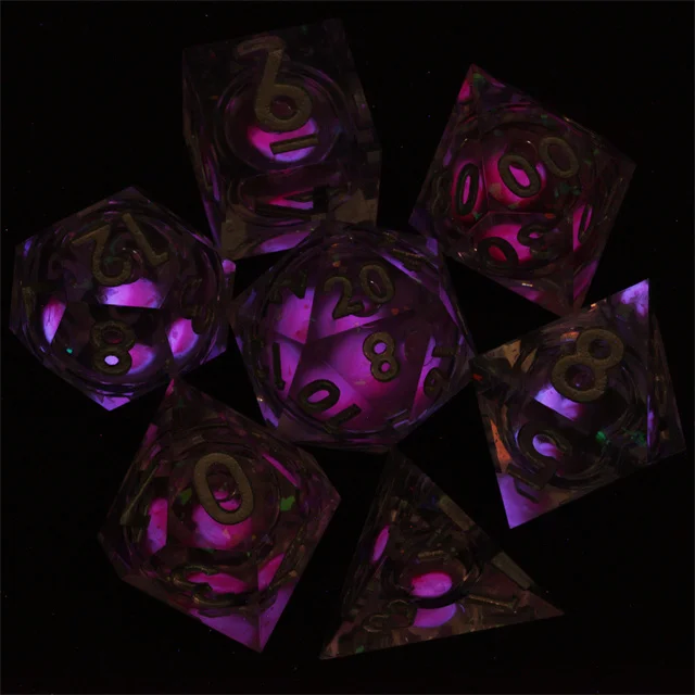 Мини-Планета DND жидкая игральная доска для ролевых игр-набор с D4 D6 D8 D10 D12 D % D20