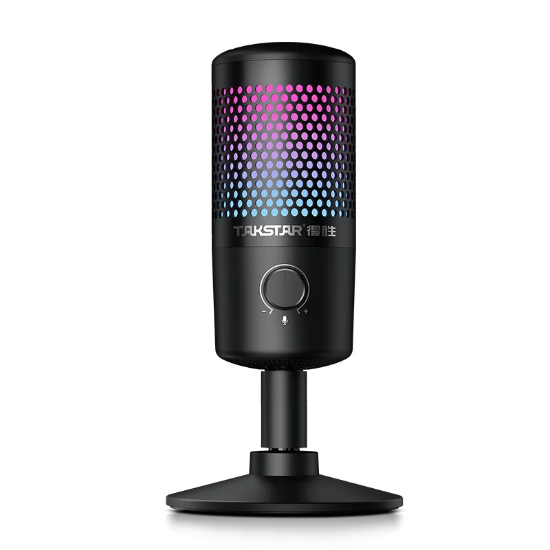 Takstar GX1 USB Microphone for PC, Mac, Gaming, Recording, Streaming, Podcasting, with Cardioid Condenser Mic Capsule, RGB light