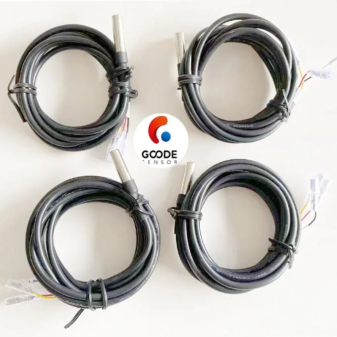 Silicone Cable Waterproof PT100 RTD Temperature Sensor