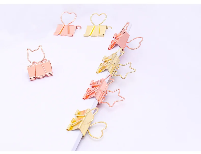 Hot Selling Metal Assorted Color Binder Clip Paper Clamps Office School Supplies Colorful Binder Clips