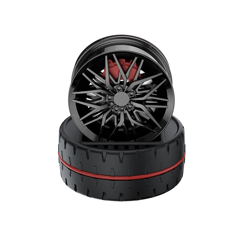car air freshener new product ideas 2024 solar perfume wheel hub model  ornament dashboard