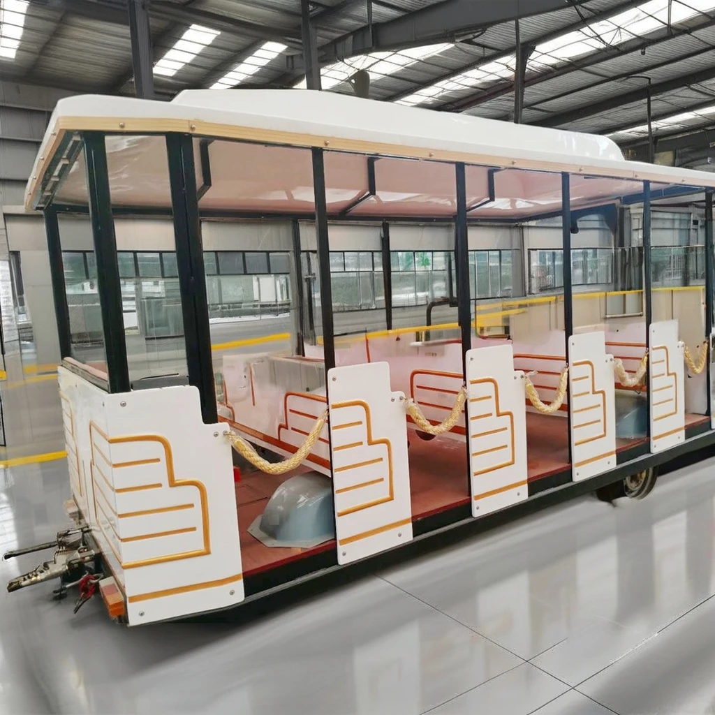 Sightseeing electric train amusement equipment factory, shopping mall, scenic area, park, large trackless electric tourist train
