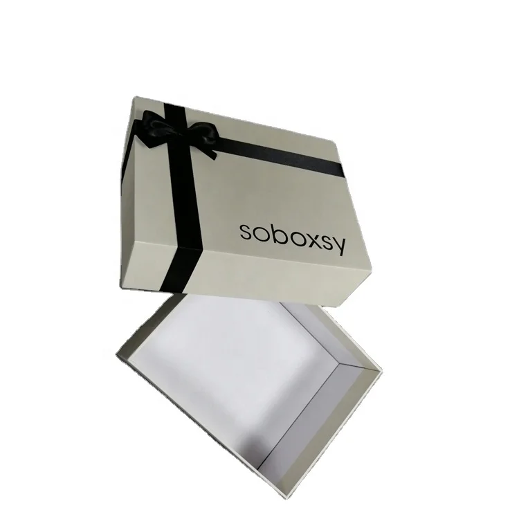 2020 hot selling exquisite and cheap heaven and earth cover gift boxes wholesale with ribbon bow