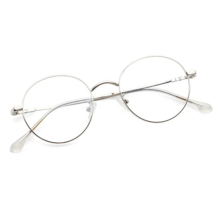 Fashion Metal Glasses Round Frame Optical Eye Glass For Women Luxury
