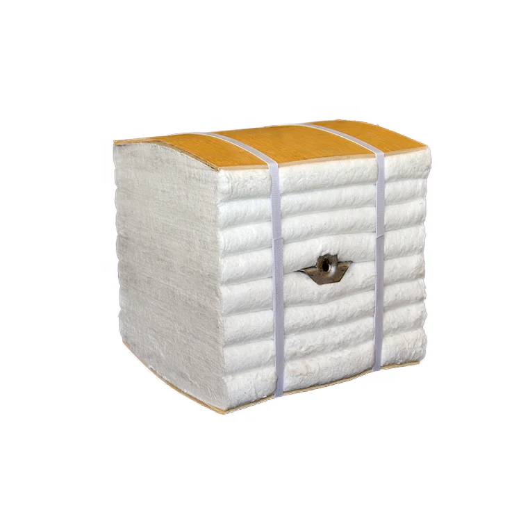 Fire resistant thermal insulation 150 mm ceramic fiber shaped modules
