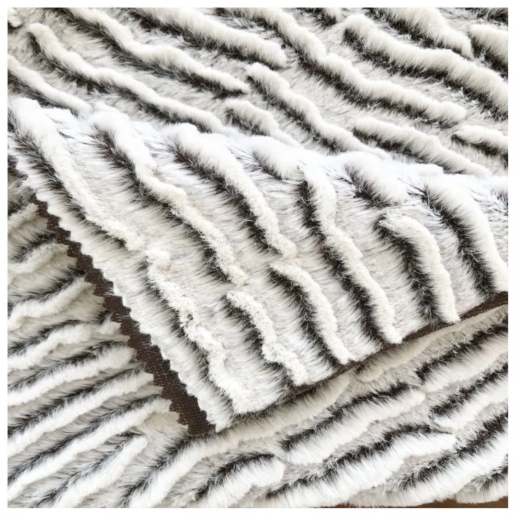  100% полиэстер искусственные волосы плюшевая ткань жаккард оптовая продажа длинный ворс матовый искусственный мех