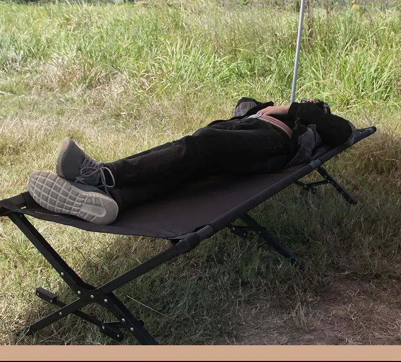 Leisure outdoor camping bed portable folding camping bed with waterproof bag