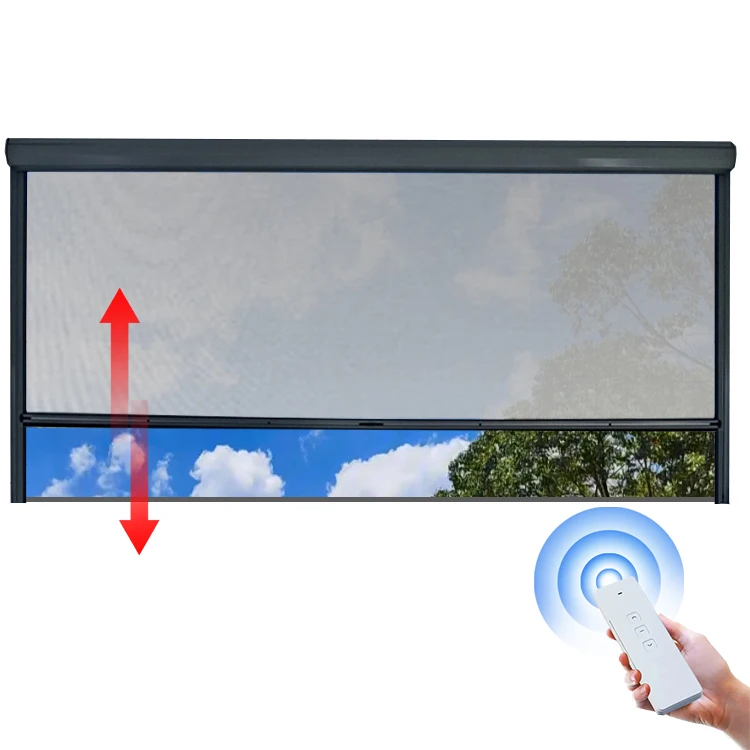Factory Wholesale High quality UV Resistant window Adjustable Custom Smart Remote Auto Windproof Motorized Fabric Roller Blinds