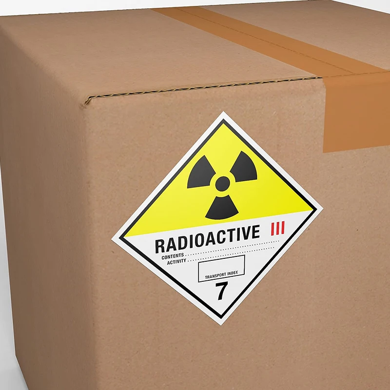 Custom  Nuclear Radiation Hazard Label Suffocation Radioactive Iii Hazmat High Voltage  Safety Warning Sign Label Sticker