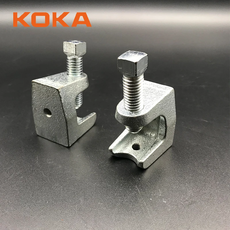Factory direct sale adjustable cast iron g h beam clamp for construction