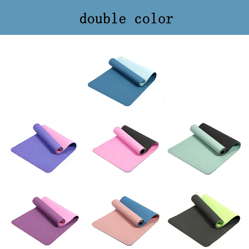 Wholesale custom logo non-slip eco friendly foldable thick gym tpe yoga mat