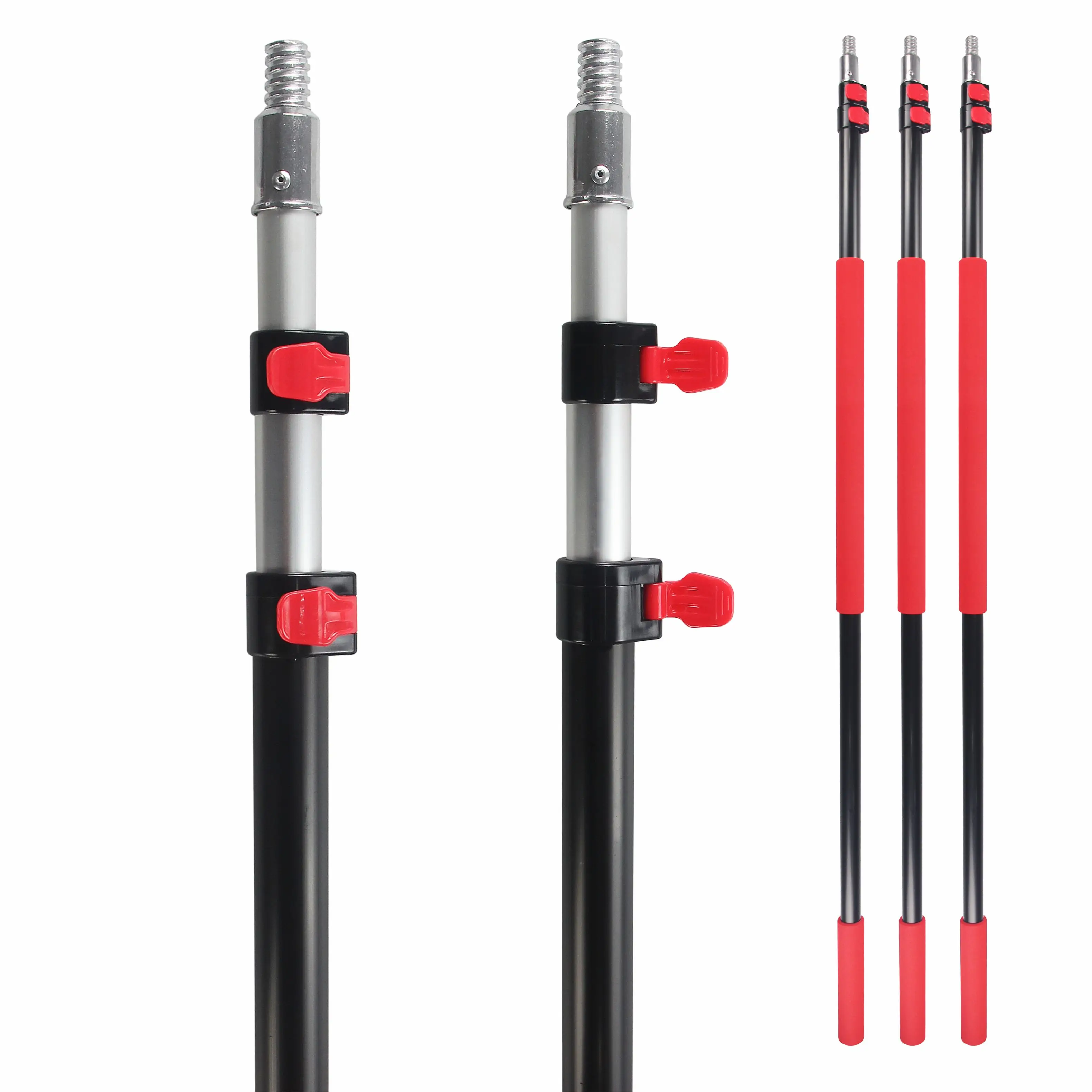 Jolech 24ft manual extended long telescopic pole paint roller extension handle rod