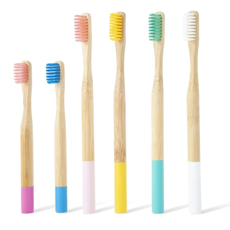 Wholesale bamboo Bristles Eco Friendly Recyclable BPA Free 4 pack Biodegradable Vegan gift Organic Bamboo Toothbrush