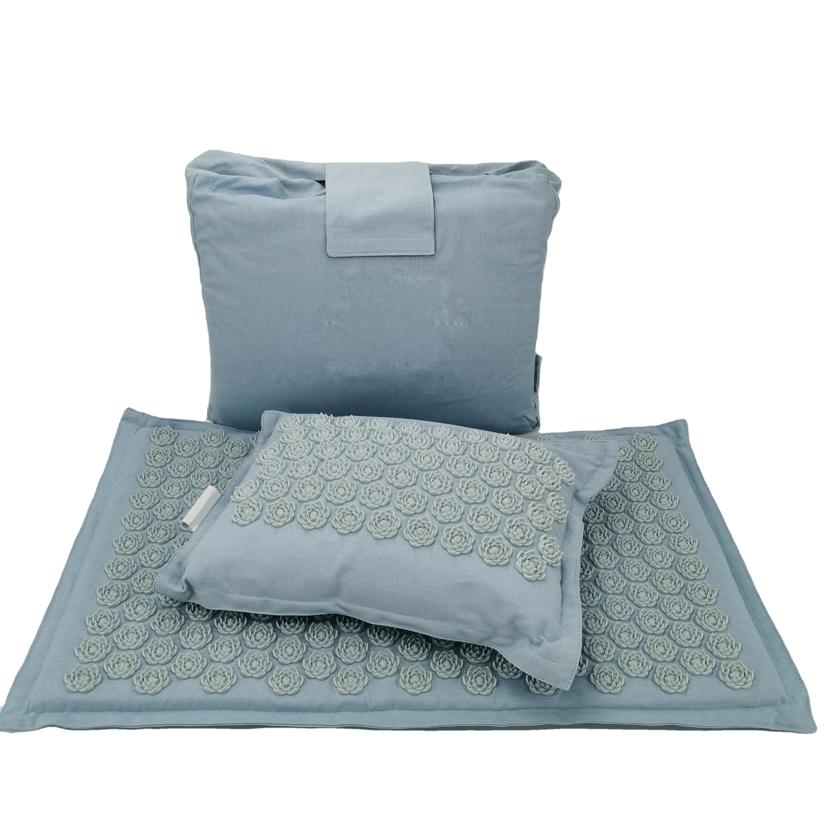 Acupressure Heath  Mat and Pillow Set China Acupuncture Wholesale Custom Printed yoga mat design Shakti mat