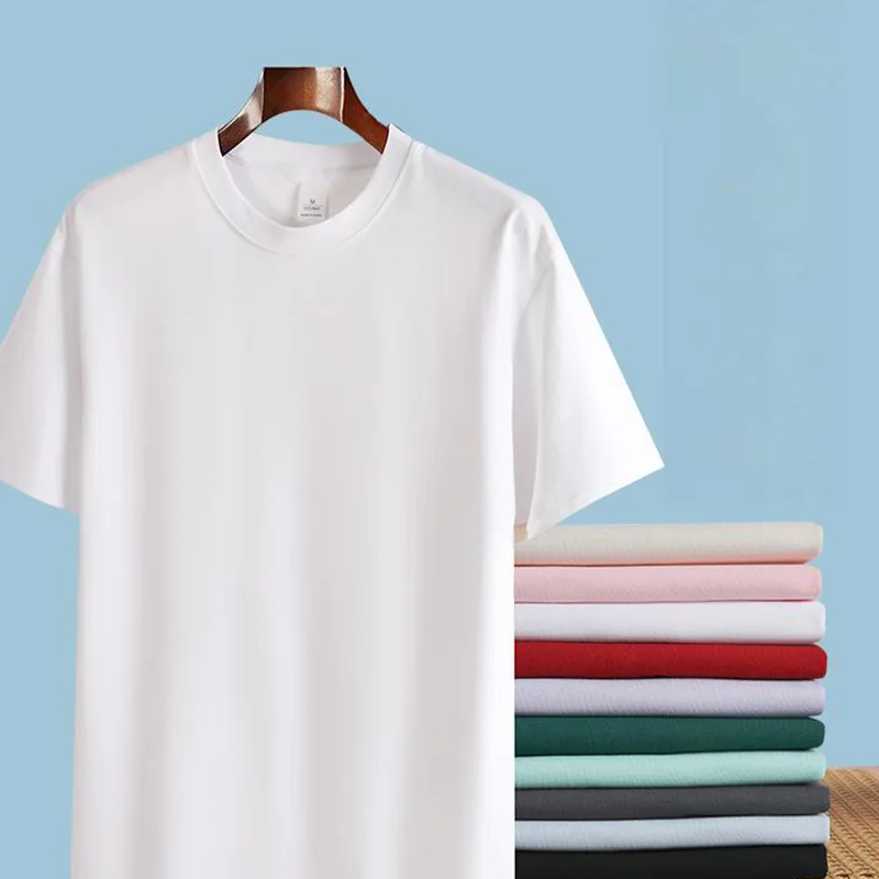 Custom Logo Style T-Shirts 100% Cotton Printed O-Neck Knitted Fashionable Cropped T-Shirts