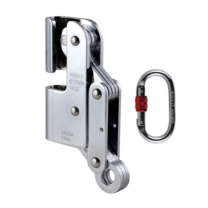 High Altitude Safety Rope Wire Cable Grab with Self-Locking Device Weighted Fall Arrest Rope Catcher