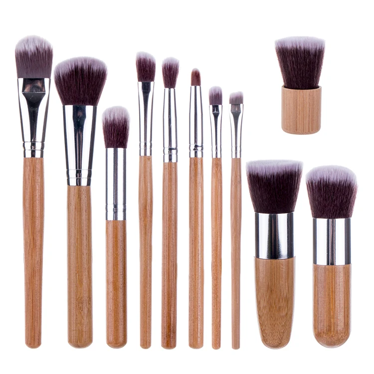 Beauty Makeup Tools Nature Cosmetic Makeup Brush 8pcs Stable Bamboo Brush Set