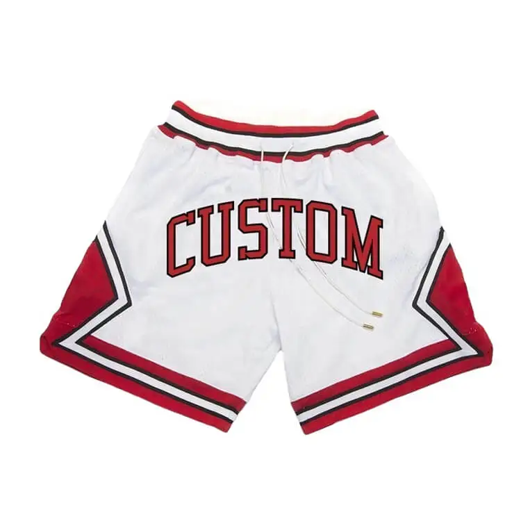 Custom logo sublimation embroidery blank mens mesh basketball shorts for running