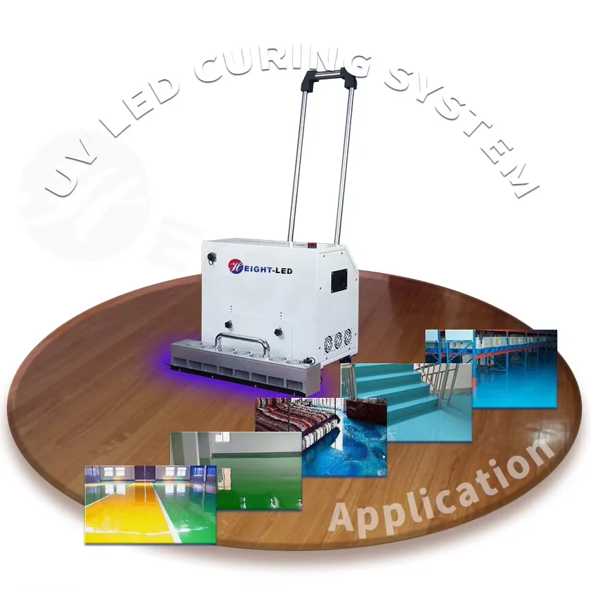 Portable UV curing device for wood flat panel drying for marble  floor granite coating machine
