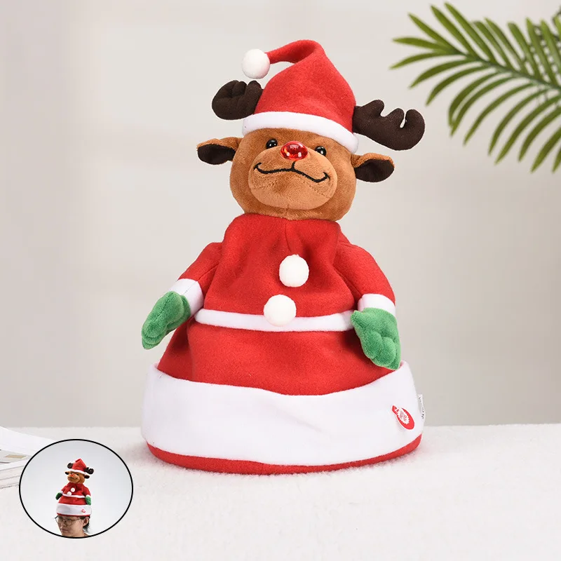 Good Quality Christmas Plush Toys For Kids Elf Toy Music Singing Dancing Shake Pet Doll